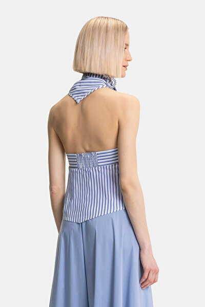 NAVY BLUE SLEEVELESS SHIRT 5