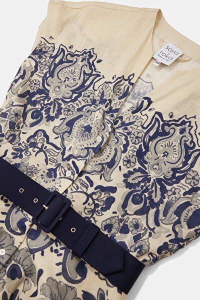 BEIGE SHORT SLEEVE DRESS 8