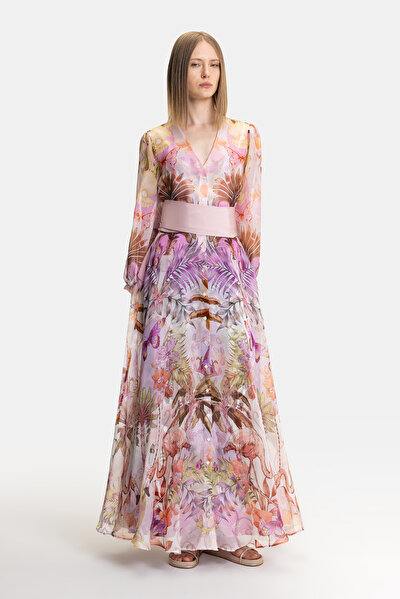 FUCHSIA 3/4 SLEEVES DRESS 4