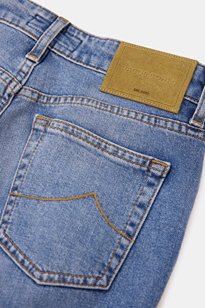MAVİ DÜZ KESİM DENIM PANTOLON 5