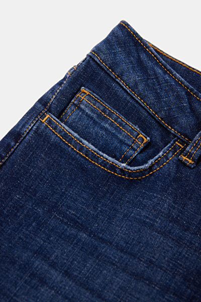 LACİVERT DAR KESİM DENIM PANTOLON 8
