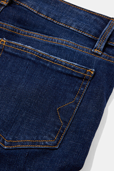 LACİVERT DAR KESİM DENIM PANTOLON 9