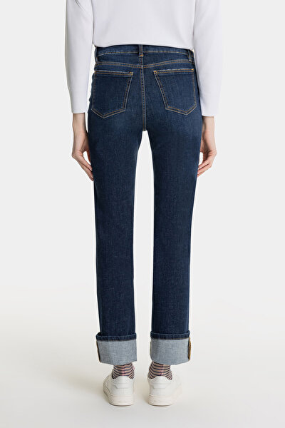 LACİVERT DAR KESİM DENIM PANTOLON 4