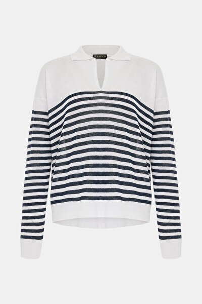 WHİTE NAVY BLUE POLO NECK 8