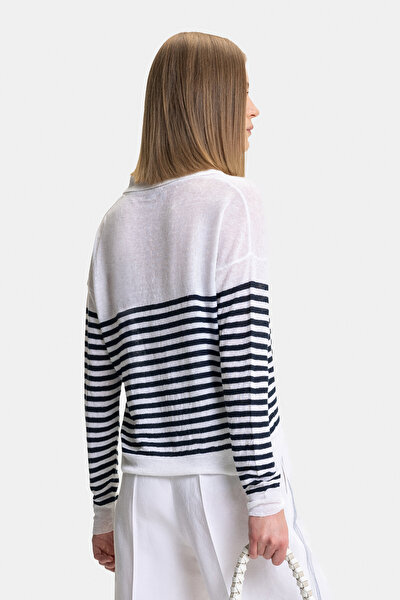 WHİTE NAVY BLUE POLO NECK 3