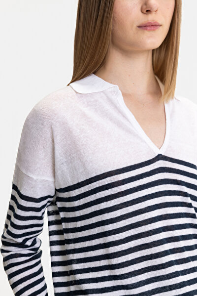 WHİTE NAVY BLUE POLO NECK 4