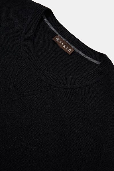 BLACK BASIC / ROUND NECKLINE TRICOT 3
