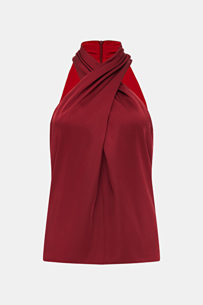 RED SLEEVELESS BLOUSE 9