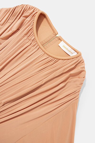 SALMON ASYMMETRIC DRESS 3
