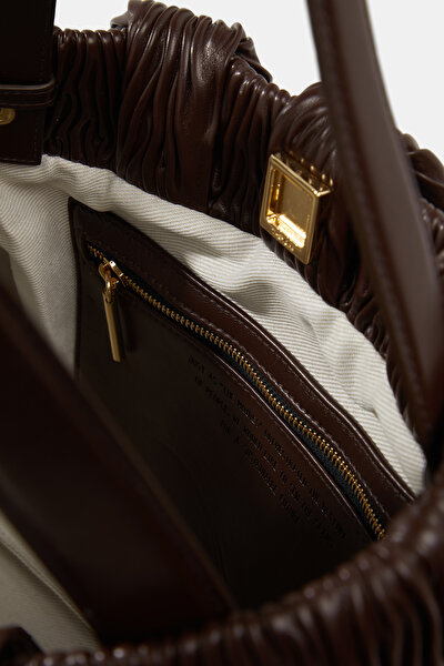 BROWN ECO LEATHER BAG 8