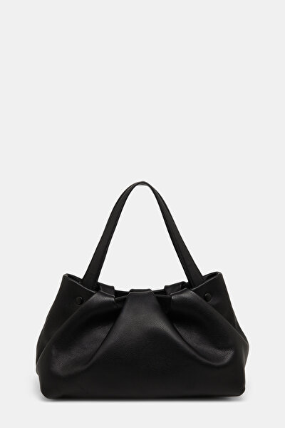 BLACK ECO LEATHER BAG 5
