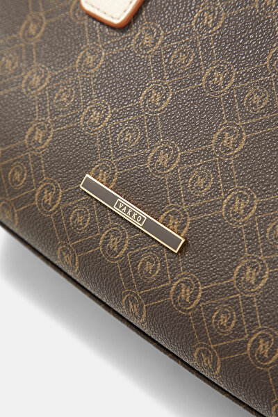 TAN MONOGRAM BAG 5