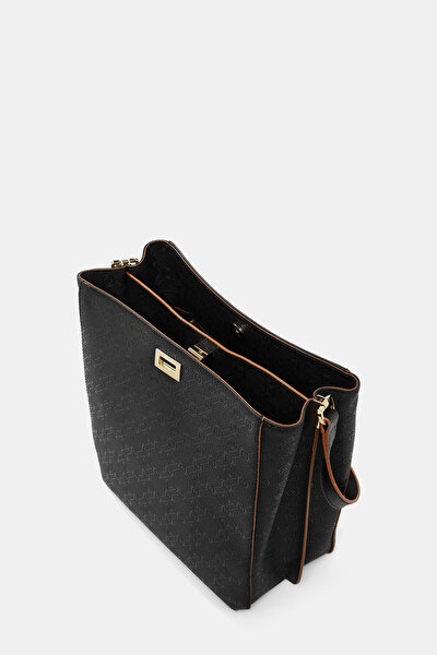 TAN MONOGRAM BAG 5