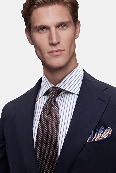 DARK NAVY BLUE WOOL/SILK SUIT 3