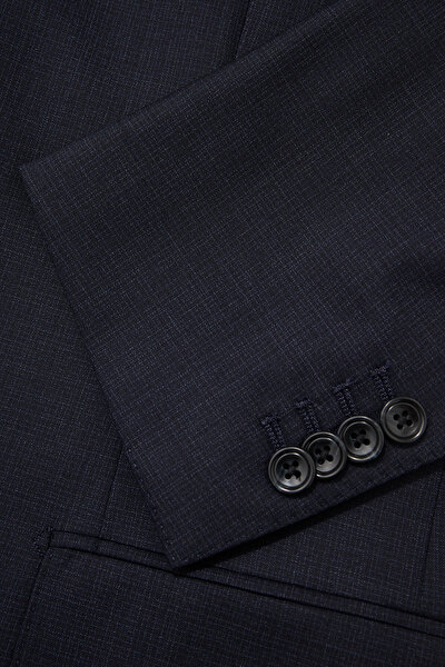 NAVY BLUE WOOL/SILK SUIT 10