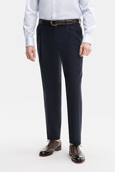 NAVY BLUE WOOL/SILK SUIT 5