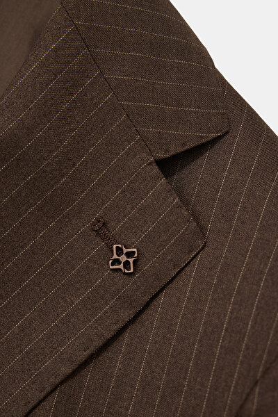 BROWN WOOL/SILK SUIT 4