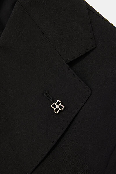 BLACK WOOL/SILK SUIT 4