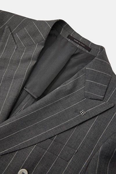 GREY SURPLICE NECKLINE (CROSS-OVER NECKLINE) JACKET 3