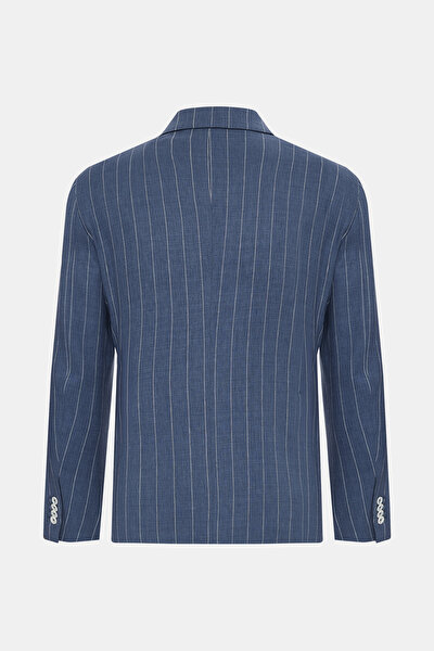 ROYAL BLUE SURPLICE NECKLINE (CROSS-OVER NECKLINE) JACKET 8
