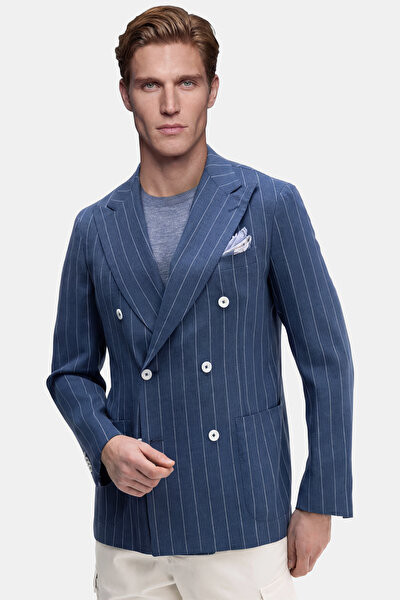 ROYAL BLUE SURPLICE NECKLINE (CROSS-OVER NECKLINE) JACKET 4