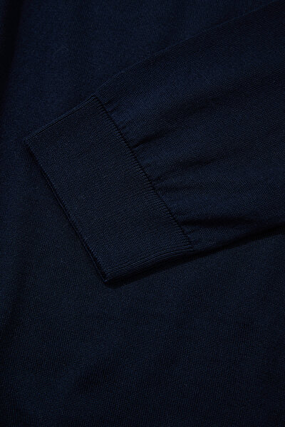 NAVY BLUE POLO NECK LONG SLEEVE 4