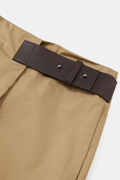 DARK BEIGE MIDI SKIRT 8