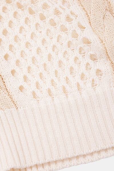 BEIGE BASIC / ROUND NECKLINE TRICOT 10