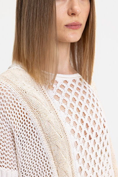 BEIGE BASIC / ROUND NECKLINE TRICOT 4