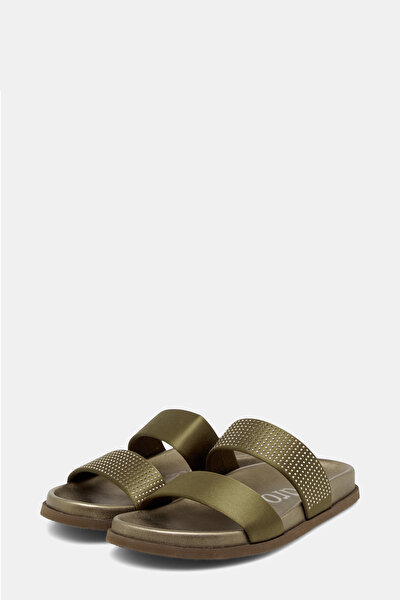 KHAKI LEATHER SLIPPER 4
