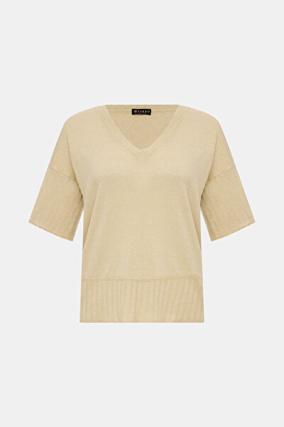 BEIGE V NECK 4