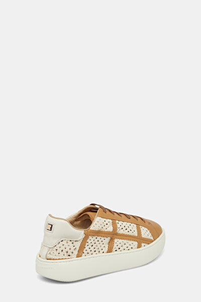 CAMEL LEATHER SNEAKER KADIN 3