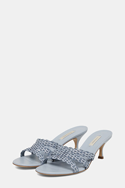 BLUE LEATHER SLIPPER 4