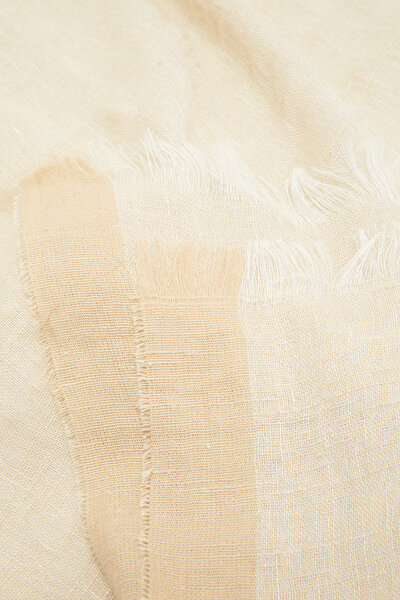 BLUE LINEN SILK SHAWL 3