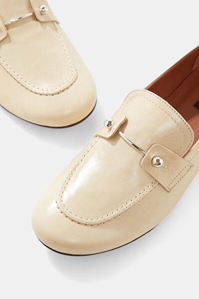 ECRU LEATHER SHOE 4