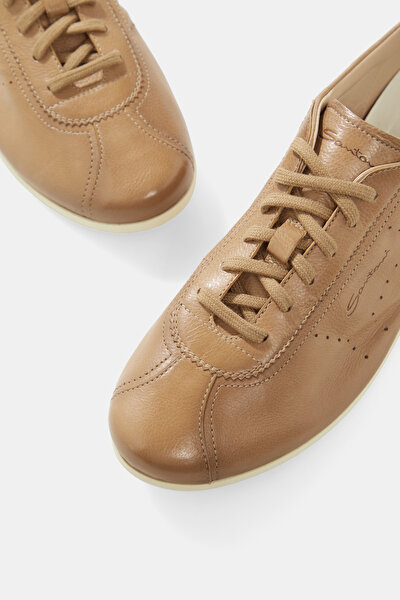 CAMEL LEATHER SHOE 4