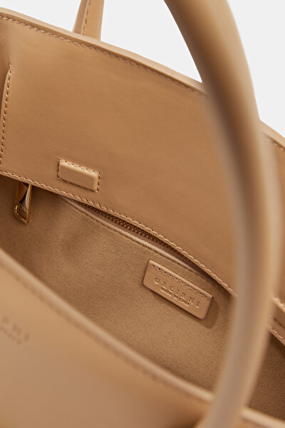 BEIGE LEATHER BAG 8