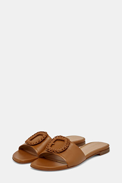 TAN LEATHER SLIPPER 3