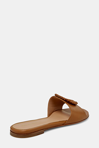 TAN LEATHER SLIPPER 4