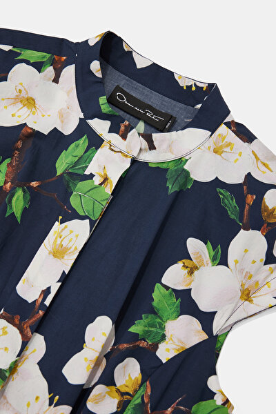 WHİTE FLORAL DESİGN MİDİ DRESS 3