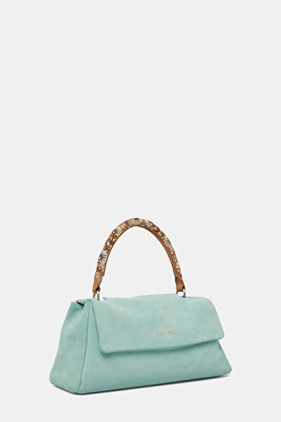 TURQUOISE LEATHER BAG 4