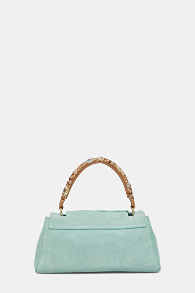 TURQUOISE LEATHER BAG 5