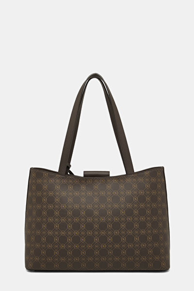 KAHVE MONOGRAM DERİ ÇANTA 3