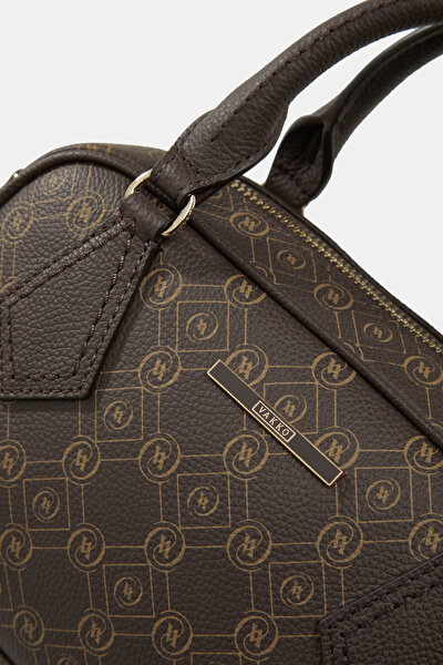 KAHVE MONOGRAM DERİ ÇANTA 5