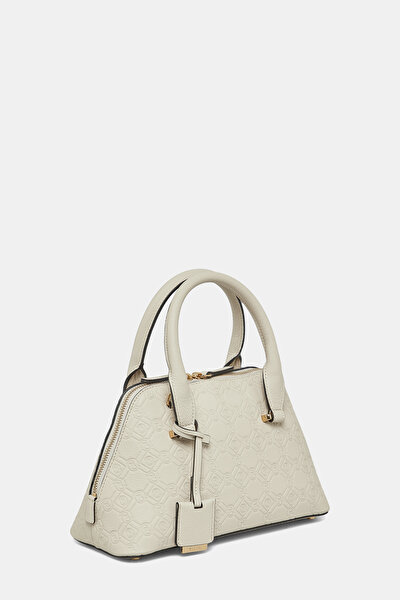 ECRU MONOGRAM LEATHER BAG 3