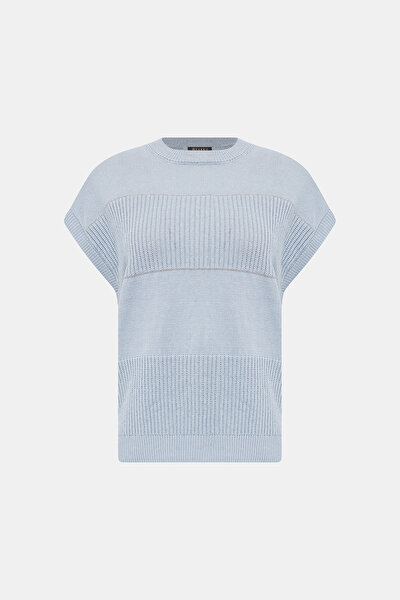 BLUE BASIC / ROUND NECKLINE TRICOT 8