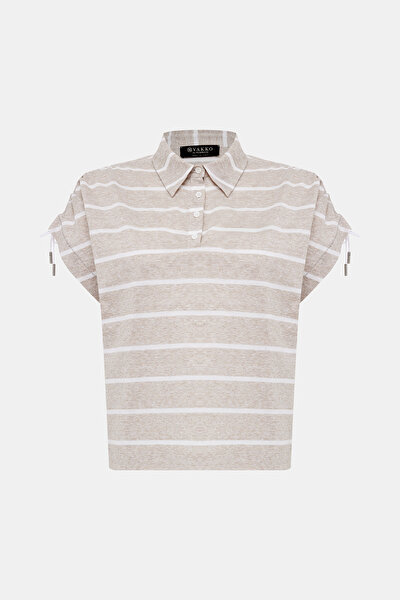 WHITE POLO NECK SHORT SLEEVE TSHIRT 4