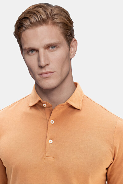 ORANGE POLO NECK LONG SLEEVE TSHIRT 3