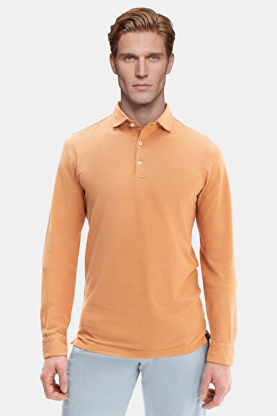 ORANGE POLO NECK LONG SLEEVE TSHIRT 5