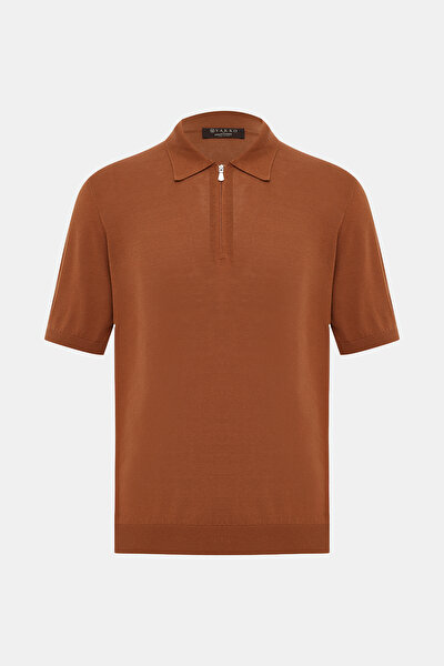 ORANGE POLO NECK SHORT SLEEVE TSHIRT 5